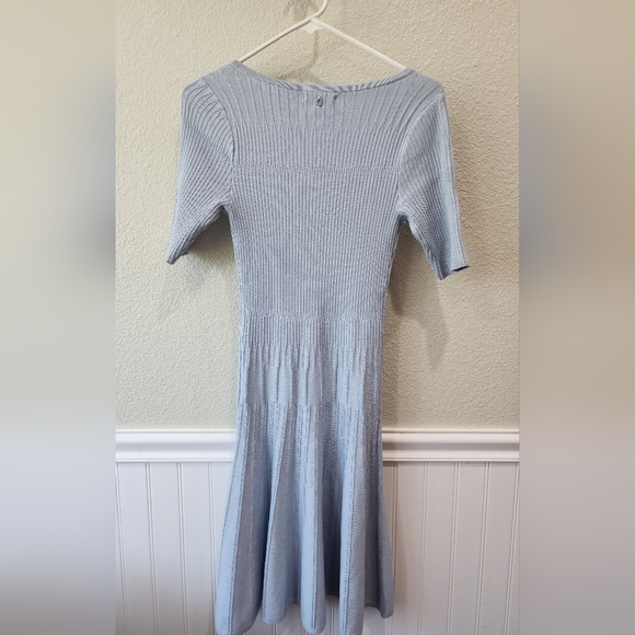 NWT GUESS SMART Collection Ribbed Knit Light Blue Dress Size Small - Picture 8 of 12